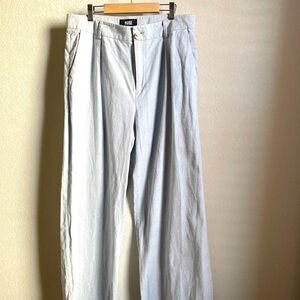 PAIGE Light Blue Wide-Leg Trousers